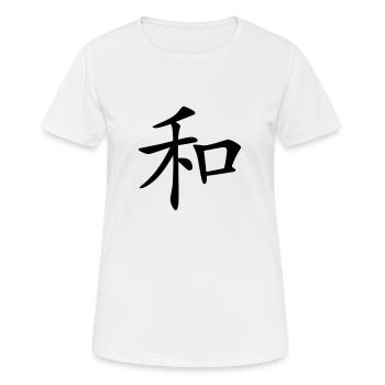 Peace - Frauen T-Shirt atmungsaktiv - Weiß - Vorne - AI Model Female 172 dark (172cm)