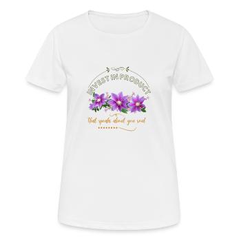 Soulful Investment Tee - Women's Breathable T-Shirt - white - Front - AI Model Female 172 dark (172cm)