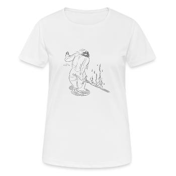 Femme a l'épée de feu - T-shirt respirant Femme - blanc - Devant - AI Model Female 172 dark (172cm)