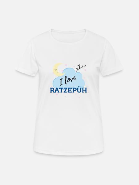 Ratzepüh - Frauen T-Shirt atmungsaktiv - Weiß