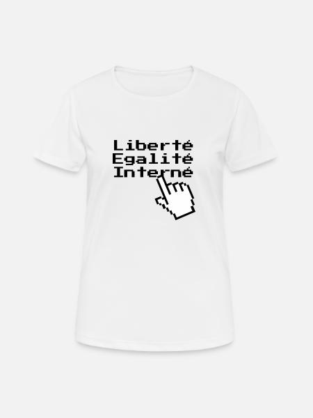 Internet - Frauen T-Shirt atmungsaktiv - Weiß