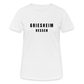 Griesheim, Hesse - T-shirt respirant Femme - blanc - Devant - AI Model Female 172 dark (172cm)