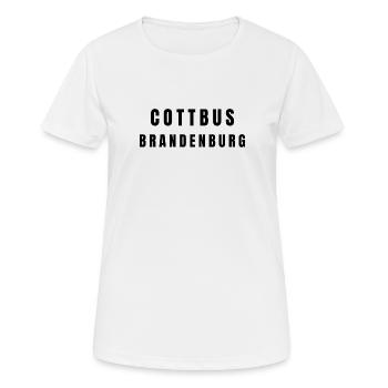 Cottbus Brandenburg - Frauen T-Shirt atmungsaktiv - Weiß - Vorne - AI Model Female 172 dark (172cm)