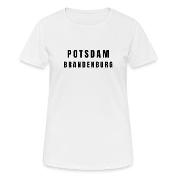 Potsdam, Brandebourg - T-shirt respirant Femme - blanc - Devant - AI Model Female 172 dark (172cm)