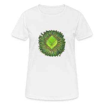 Psychédélique Cube / Cube psychédélique - T-shirt respirant Femme - blanc - Devant - AI Model Female 172 dark (172cm)