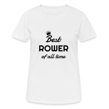 Aviron Rameur Sport Barreur Rowing - T-shirt respirant Femme - blanc - Devant - AI Model Female 172 dark (172cm)