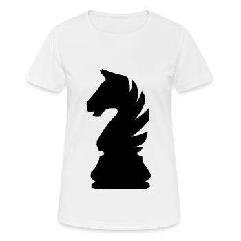 Chess Chess Knight noir - T-shirt respirant Femme - blanc - Devant - AI Model Female 172 dark (172cm)