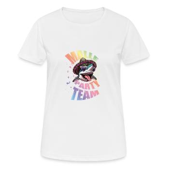 Malle Party Team Lustig - Frauen T-Shirt atmungsaktiv - Weiß - Vorne - AI Model Female 172 dark (172cm)