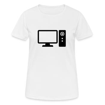 Computer - Women's Breathable T-Shirt - white - Front - AI Model Female 172 dark (172cm)