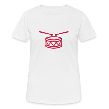 Tambour - T-shirt respirant Femme - blanc - Devant - AI Model Female 172 dark (172cm)