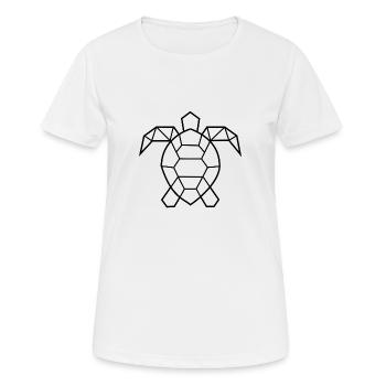 Schildkröte geometrisch - Frauen T-Shirt atmungsaktiv - Weiß - Vorne - AI Model Female 172 dark (172cm)