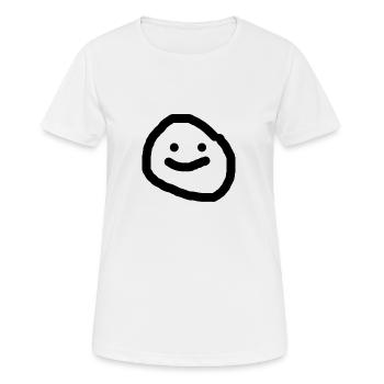 Smiley - Frauen T-Shirt atmungsaktiv - Weiß - Vorne - AI Model Female 172 dark (172cm)