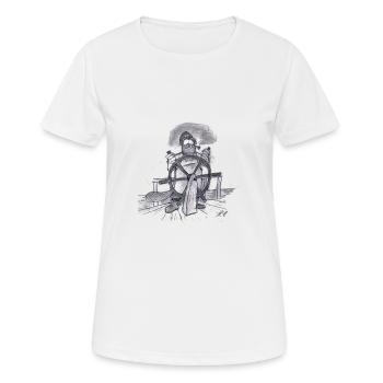 Seemann #NorddeutscheKunst - Frauen T-Shirt atmungsaktiv - Weiß - Vorne - AI Model Female 172 dark (172cm)