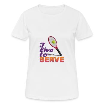 LA VIE AU SERVICE DE L’ESCLAVAGE - T-shirt respirant Femme - blanc - Devant - AI Model Female 172 dark (172cm)