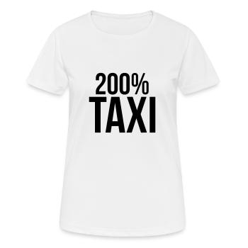 200% Taxi - Frauen T-Shirt atmungsaktiv - Weiß - Vorne - AI Model Female 172 dark (172cm)