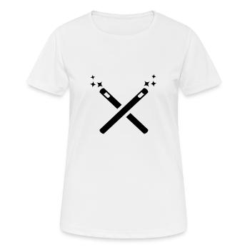 Zauberer - Frauen T-Shirt atmungsaktiv - Weiß - Vorne - AI Model Female 172 dark (172cm)