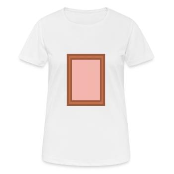 Icône cadre - T-shirt respirant Femme - blanc - Devant - AI Model Female 172 dark (172cm)