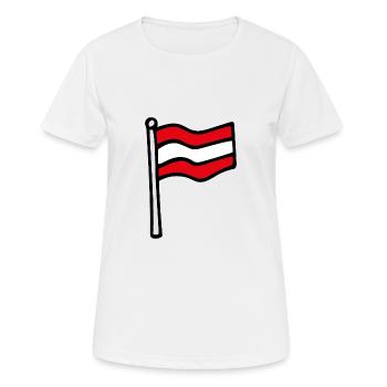 Drapeau de l’Autriche - T-shirt respirant Femme - blanc - Devant - AI Model Female 172 dark (172cm)
