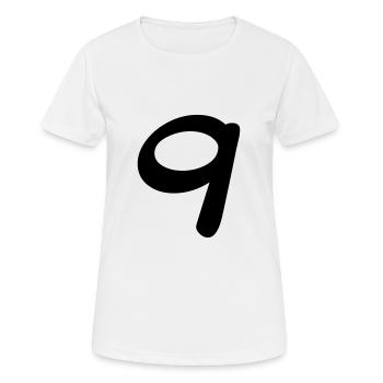 Neun - Frauen T-Shirt atmungsaktiv - Weiß - Vorne - AI Model Female 172 dark (172cm)
