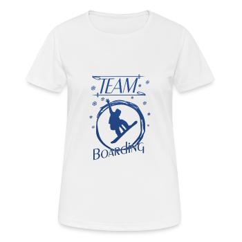 Snowboarden Boarding - Frauen T-Shirt atmungsaktiv - Weiß - Vorne - AI Model Female 172 dark (172cm)