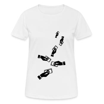 Money Money silhouette - Women's Breathable T-Shirt - white - Front - AI Model Female 172 dark (172cm)