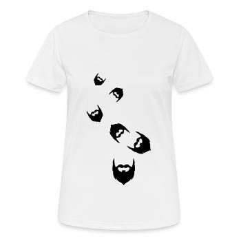 Symbole de barbe - T-shirt respirant Femme - blanc - Devant - AI Model Female 172 dark (172cm)