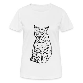 chat noir chat chaton doux cadeau de Noël - T-shirt respirant Femme - blanc - Devant - AI Model Female 172 dark (172cm)