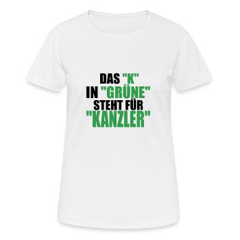 Witze Grüne Grünen Partei Öko Sprüche Klima Co2 - Frauen T-Shirt atmungsaktiv - Weiß - Vorne - AI Model Female 172 dark (172cm)