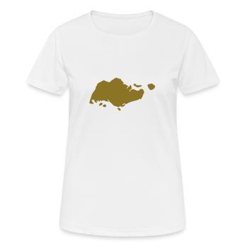 Singapur - Frauen T-Shirt atmungsaktiv - Weiß - Vorne - AI Model Female 172 dark (172cm)