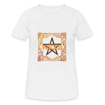 keltischer rahmen wicca e 118 - Frauen T-Shirt atmungsaktiv - Weiß - Vorne - AI Model Female 172 dark (172cm)