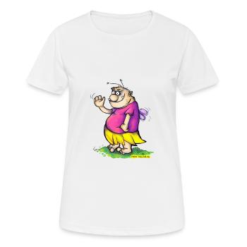 Le Pummelfee agitant - T-shirt respirant Femme - blanc - Devant - AI Model Female 172 dark (172cm)