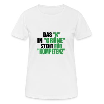 Witze Grüne Die Grünen Partei Öko Sprüche Klima - Frauen T-Shirt atmungsaktiv - Weiß - Vorne - AI Model Female 172 dark (172cm)