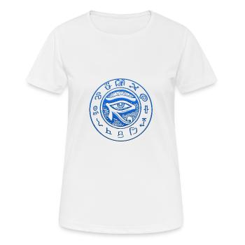 eye of horus eye of ra osiris anubis egypt - Women's Breathable T-Shirt - white - Front - AI Model Female 172 dark (172cm)