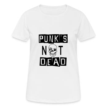PUNK'S NOT DEAD - Women's Breathable T-Shirt - white - Front - AI Model Female 172 dark (172cm)