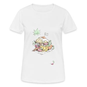 Hamburger Végétarien - T-shirt respirant Femme - blanc - Devant - AI Model Female 172 dark (172cm)
