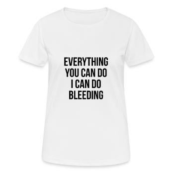 Féminisme féministe féminisme saignement noir - T-shirt respirant Femme - blanc - Devant - AI Model Female 172 dark (172cm)