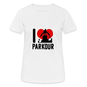 Parkour Sport Freerunning Heart - T-shirt respirant Femme - blanc - Devant - AI Model Female 172 dark (172cm)