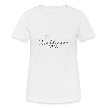 Abila préférée / Sœur préférée / Turque - T-shirt respirant Femme - blanc - Devant - AI Model Female 172 dark (172cm)