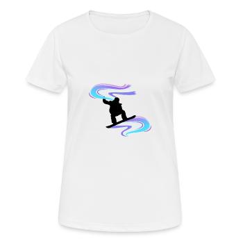 Snowboard Snowboarder Vortex Black - Women's Breathable T-Shirt - white - Front - AI Model Female 172 dark (172cm)