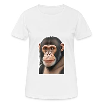 Chimpanzé - T-shirt respirant Femme - blanc - Devant - AI Model Female 172 dark (172cm)