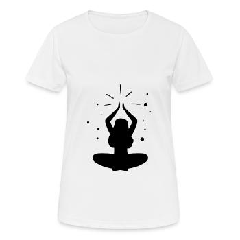 Yoga - Relax Qualité de vie - T-shirt respirant Femme - blanc - Devant - AI Model Female 172 dark (172cm)