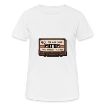 40: Das Alter Wenn Deine Garantie Abläuft 40. - Frauen T-Shirt atmungsaktiv - Weiß - Vorne - AI Model Female 172 dark (172cm)