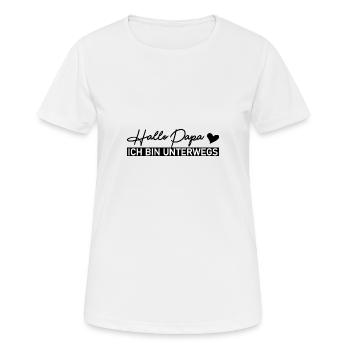 Hallo Papa - Frauen T-Shirt atmungsaktiv - Weiß - Vorne - AI Model Female 172 dark (172cm)