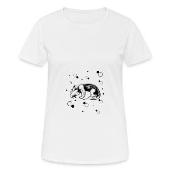Ameisenbär - Zoo Naturschutz - Frauen T-Shirt atmungsaktiv - Weiß - Vorne - AI Model Female 172 dark (172cm)