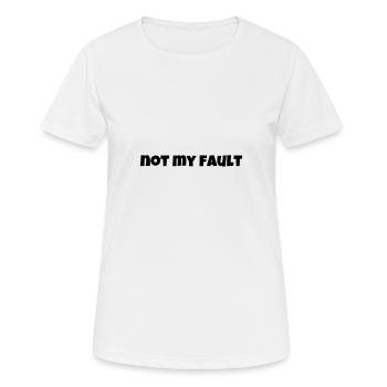 Nicht meine Schuld - Frauen T-Shirt atmungsaktiv - Weiß - Vorne - AI Model Female 172 dark (172cm)