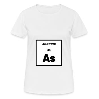 ARSENIC (As) - Chemisches Element Nr. 33 - Frauen T-Shirt atmungsaktiv - Weiß - Vorne - AI Model Female 172 dark (172cm)