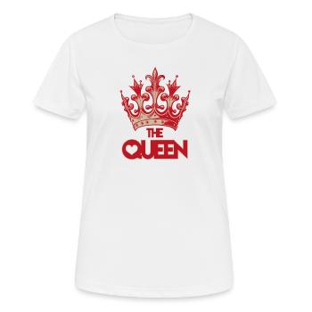 La Reine - T-shirt respirant Femme - blanc - Devant - AI Model Female 172 dark (172cm)