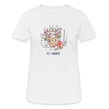Merry christmas happy holidays christmas gift - Frauen T-Shirt atmungsaktiv - Weiß - Vorne - AI Model Female 172 dark (172cm)