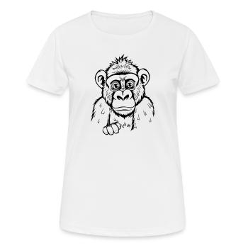 Gorille - T-shirt respirant Femme - blanc - Devant - AI Model Female 172 dark (172cm)
