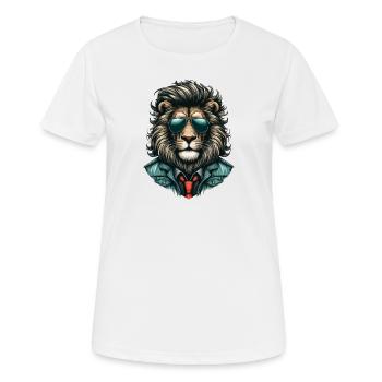 Stylish Lion - Women's Breathable T-Shirt - white - Front - AI Model Female 172 dark (172cm)